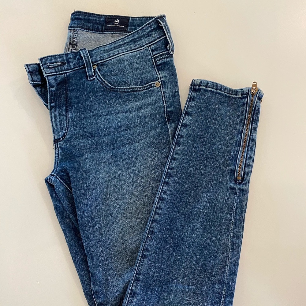 AG the Zip Up Legging Ankle Skinny Denim